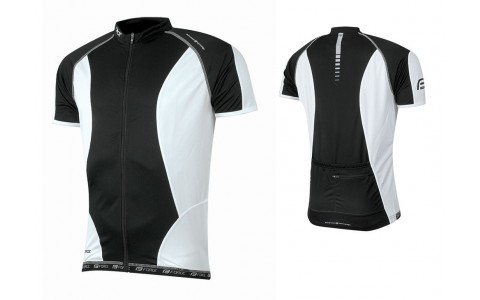 Tricou ciclism Force T12 negru/alb XXL